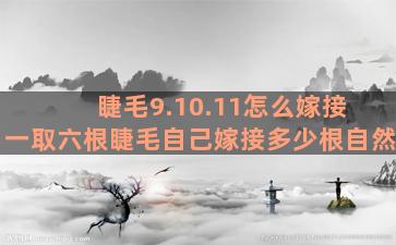 睫毛9.10.11怎么嫁接 一取六根睫毛自己嫁接多少根自然